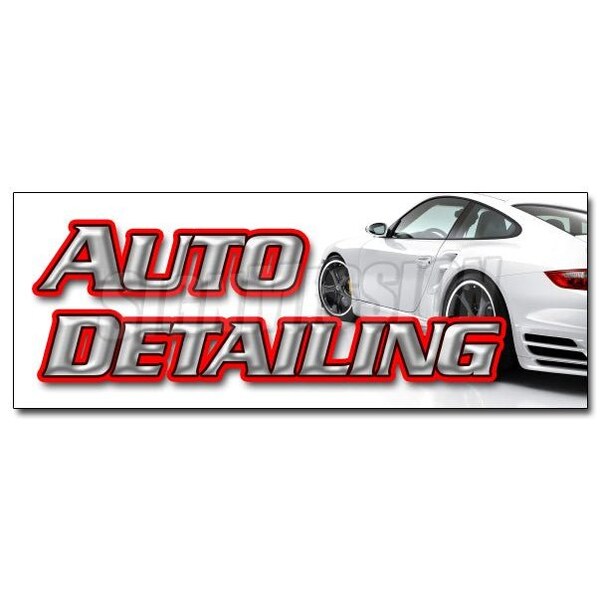 Signmission AUTO DETAILING DECAL sticker car wash wax automobile clean detail motorcycle, D-12 Auto Detailing D-12 Auto Detailing - main
